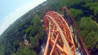 Abismo front seat onride HD POV Parque de Atracciones de Madrid [upl. by Natsirc]