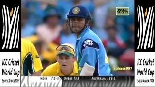 World cup 2003 final India vs Australia »» Vintage SEHWAG  82 off 81 balls [upl. by Rabbi375]