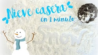 Como hacer NIEVE CASERA EN 1 MINUTO  FAKE SNOW [upl. by Aliuqahs76]