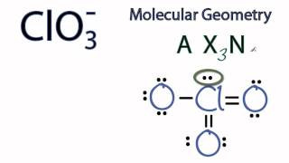 ClO3 Molecular Geometry  Shape and Bond Angles  Chlorate Ion [upl. by Akerdnahs402]