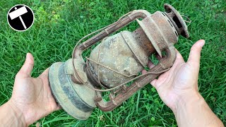 Rusty Oil Lamp Restoration [upl. by Lenette516]