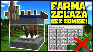 FARMA ŻELAZA bez ZOMBIE  ŁATWE  Minecraft Mechanizmy  6 [upl. by Atilam]