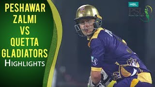 PSL 2017 Playoff 1 Peshawar Zalmi vs Quetta Gladiators Highlights [upl. by Zacks656]