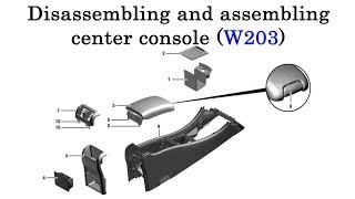 Disassembling and assembling center console on CClass W203 [upl. by Burl]