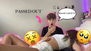 Having a PANIC ATTACK then PASSING OUT Prank on My BOYFRIEND CUTE REACTION [upl. by Ahseital634]