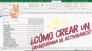 ▶️ Crea un CRONOGRAMA DE ACTIVIDADES 📔 con DIAGRAMA DE GANTT en Excel FÁCIL Y RÁPIDO [upl. by Eded414]