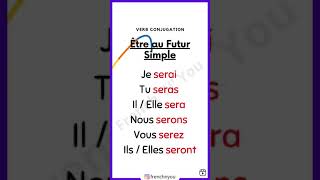 Être au futur simple  Verb Conjugation [upl. by Yluj60]