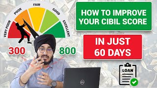 60 DIN M CIBIL SCORE 300 SE 800 KAISE KEREN  CIBIL Score Kaise Badhaye Increase CIBIL Score Easily [upl. by Durward]