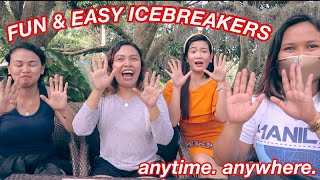 FUN AND EASY ICEBREAKERS YOU CAN PLAY ANYTIME ANYWHERE 2021 Simple Energizers for Groups Part 1 [upl. by Eseyt765]