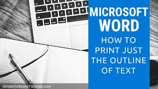 How to Print Just the Outline of Text In Microsoft Word [upl. by Krishna]