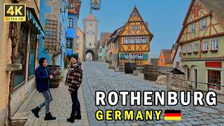 GERMANY 4K Walk in ROTHENBURG OB DER TAUBER  Historic City Walking Tour [upl. by Pattie]