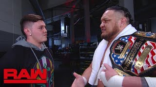 Samoa Joe meets Rey Mysterio’s son Raw May 6 2019 [upl. by Eahsed]