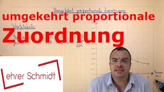 umgekehrt proportionale Zuordnung  Mathematik  Lehrerschmidt [upl. by Dixie]