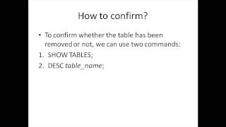 SQL Tutorial  11 Removing Tables from Database [upl. by Onibla120]