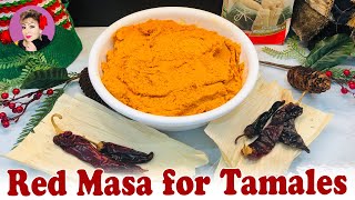 How to Make Red Masa for Tamales  Authentic Mexican Recipe [upl. by Ahsilif]