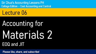 Cost Accounting and Control Lecture 06  Accounting for Materials 2 [upl. by Neural761]