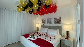 ROMANTIC BEDROOM DECORATIONS  SPECIAL OCCASIONS VALENTINES DAY BIRTHDAY IDEAS [upl. by Starobin]