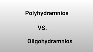 Difference between polyhydramnios amp oligohydramnios [upl. by Assili613]