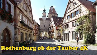 Rothenburg ob der Tauber Germany Walking tour 4K [upl. by Luap]