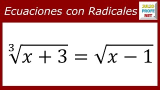 ECUACIONES CON RADICALES  Ejercicio 9 [upl. by Morley]