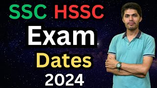 SSC HSSC Exam schedule 2024 [upl. by Alenairam]