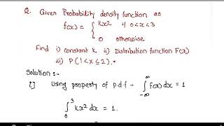 Solved Problems Probability Density function [upl. by Garceau]