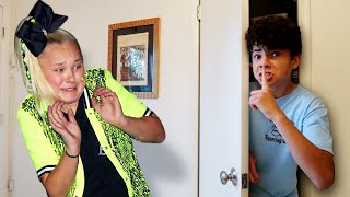 I SPENT THE NIGHT IN JOJO SIWA’S HOUSE AND SHE HAD NO IDEA 24 HOUR CHALLENGE [upl. by Nilloc]