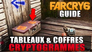 FAR CRY 6  Tous les TABLEAUX et COFFRES CRYPTOGRAMMES Emplacements amp Solutions Trophée Cassetête [upl. by Myers]