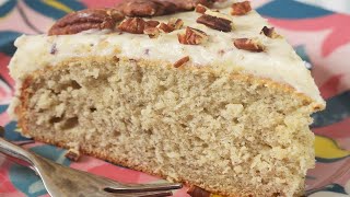 Old Fashioned Banana Cake Recipe Demonstration  Joyofbakingcom [upl. by Ecinue584]