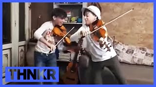 Viva La Vida Coldplay Cover by Child Violinists Mirko e Valerio  Violinisti Little Band [upl. by Anauj]