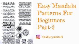 100 Easy Mandala Patterns For Beginners Part2 [upl. by Atiekram]