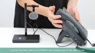 How to set up DECT wireless headset with Yealink EHS35 [upl. by Cass]