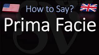 How to Pronounce Prima Facie CORRECTLY [upl. by Kcod807]