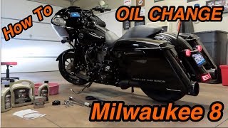 2019 HARLEY DAVIDSON ROAD GLIDE SPECIAL OIL CHANGE STEP BY STEP [upl. by Xonel965]