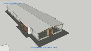 Modern Poultry House  3D Presentation  ADHAM Farm Equipment Manufacturing [upl. by Ulah305]