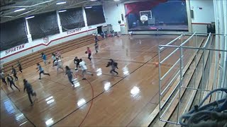 Caught on camera wall at NC school gymnasium destroyed by storm’s microburst [upl. by Hiram530]