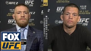 Conor McGregor and Nate Diaz join FOX Sports Live 3316 [upl. by Xavler]