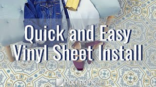 DIY Quick and Easy Vinyl Sheet Install [upl. by Nnazus918]