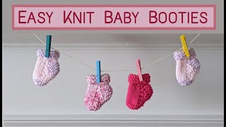 StepByStep Baby Booties Knitting Tutorial  DIY Knitting  Knitting House Square [upl. by Notlrac]