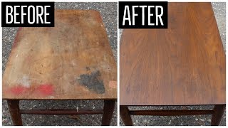 Mid Century End Table Restoration  Furniture Refinishing [upl. by Nad387]