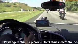 Audi R8 Vs 2 Motorcycle Kawasaki ZX10R and Suzuki GSXR1000 Full Speed on Road Race [upl. by Lianne694]