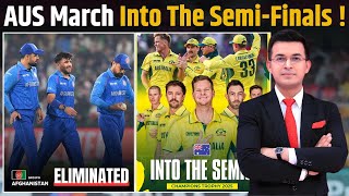 AUS vs AFG Match ends in a No Result  Australia qualified for Semis [upl. by Nallek829]