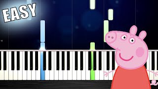 Peppa Pig Theme Song  EASY Piano Tutorial by PlutaX [upl. by Shem]