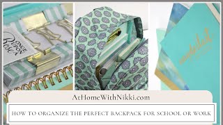 How To Organize The Perfect Backpack For School or Workbag PLUS Massive Giveaway Week [upl. by Trinatte364]