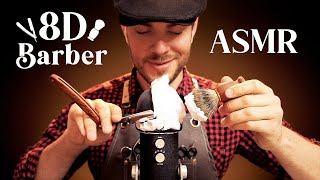 ASMR 8D Barbershop  360° Haircut amp Shaving Triggers for Sleep and Tingles Ultra Realistic [upl. by Stovall406]