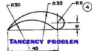 Tangency problems in  Technical drawing  Engineering drawing [upl. by Ecienahs622]