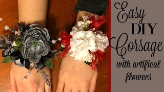 DIY CORSAGES  ARTIFICAL FLOWERS [upl. by Yralam]