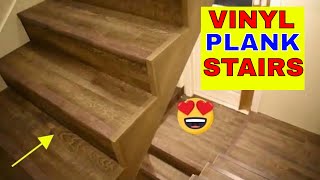 VINYL PLANK FLOORING ON STAIRS [upl. by Cart771]