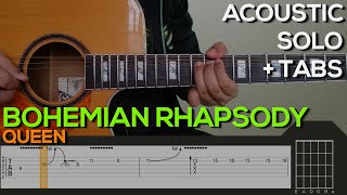 Queen  Bohemian Rhapsody Guitar Tutorial SOLO  TABS [upl. by Corvin589]