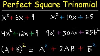 Factoring Perfect Square Trinomials [upl. by Brenk]